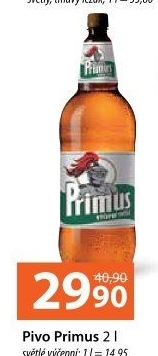 Pivo světlé výčepní 10° Primus
