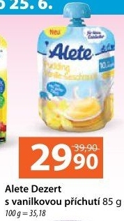 Dětský pudink do ručičky Alete Nestlé