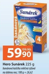 Kaše mléčná Dobrou noc Sunárek