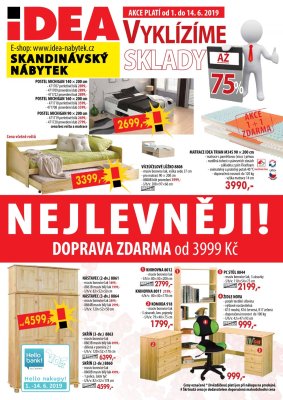 akční leták IDEA nábytek 1.6.2019-14.6.2019