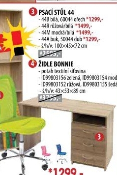 Psací stůl 44 bílá