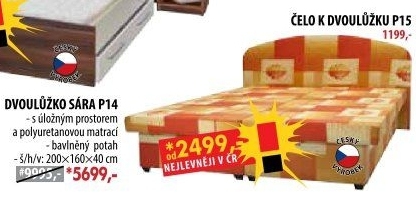 Čelo k dvoulůžku SÁRA