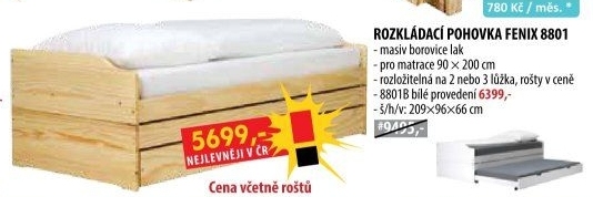 Rozkládací pohovka FENIX lakovaná
