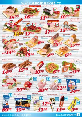 akční leták ESO MARKET 5.6.2019-16.6.2019