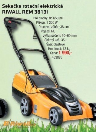 Elektrická sekačka Riwall REM 3813i