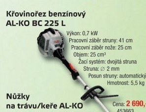 Benzínový vyžínač Al - Ko BC 225 L