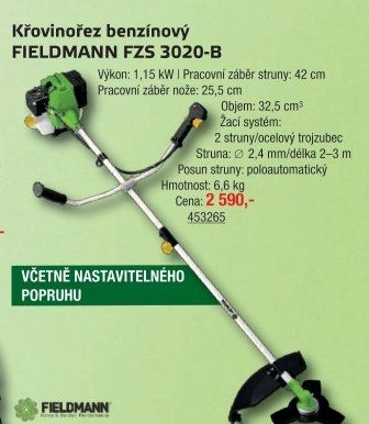 Benzinový křovinořez Fieldmann FZS 3020-B