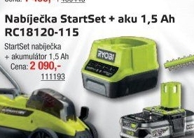 Nabíječka a akumulátor Ryobi
