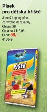 Písek na dětská pískoviště Agro