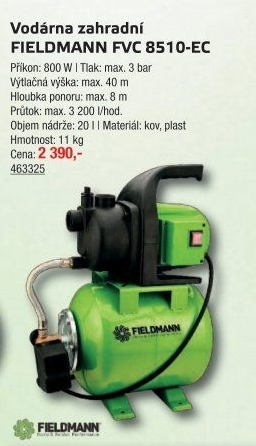 Zahradní vodárna Fieldmann FVC 8510-EC