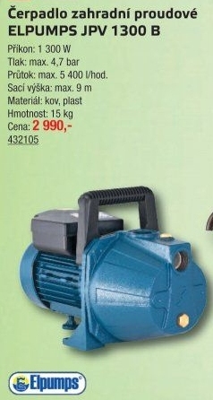 Proudové čerpadlo Elpumps JPV 1300 B