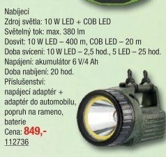 Aku LED svítilna Emos