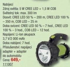 Aku LED svítilna Emos