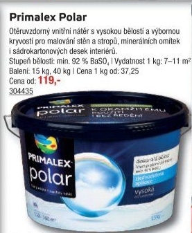 Interiérová barva Primalex Polar