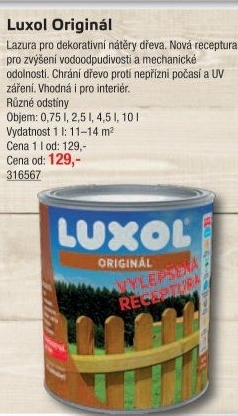 Lazura na dřevo Luxol