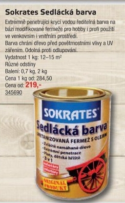 Sedlácká barva na dřevo Sokrates