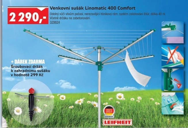 Zahradní sušák na prádlo Leifheit Linomatic