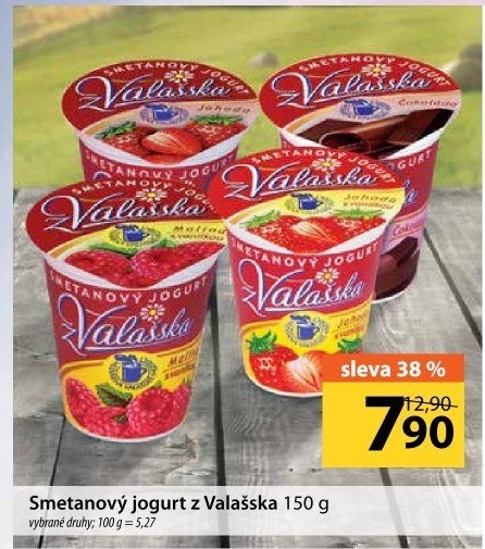 Jogurt smetanový ochucený z Valašska Mlékárna Valašské Meziříčí