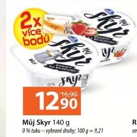 Dezert zakysaný ochucený Můj Skyr 0% Milko