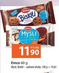 Ovesné sušenky Mysli na zdraví Emco