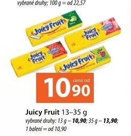 Žvýkačky Juicy Fruit Wrigley'