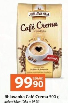 Zrnková káva Café Crema Jihlavanka