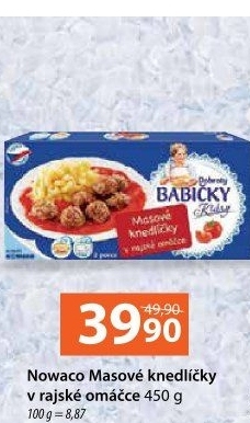 Knedlíčky masové v rajské omáčce mražené Dobroty babičky Kláry