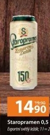 Pivo světlý ležák Staropramen