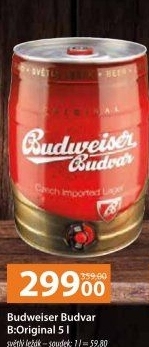 Pivo světlý ležák B: Original Budweiser Budvar - soudek