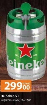 Pivo světlý ležák Heineken - soudek