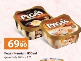 Zmrzlina ve vaničce Pegas Premium Prima