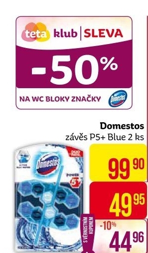 WC blok tuhý Power 5+ Domestos