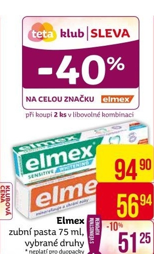 Pasty na zuby Elmex