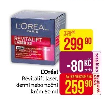 Krém pleťový proti vráskám Laser X3 Renew Revitalift L'