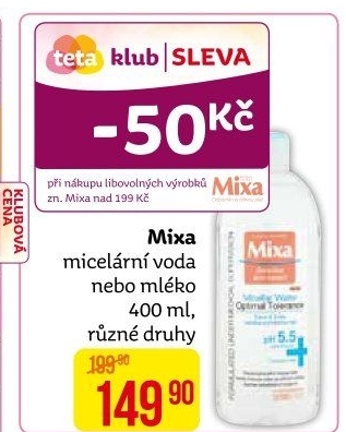 Micelární voda Mixa