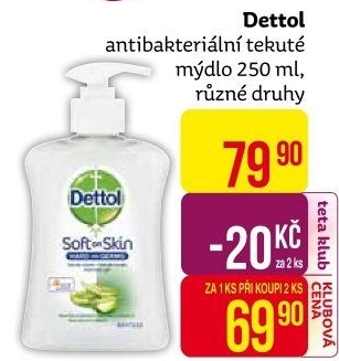 Tekuté mýdlo antibakteriální Dettol