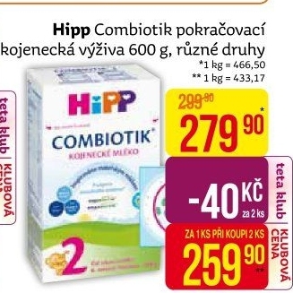 Kojenecké mléko Combiotik Hipp