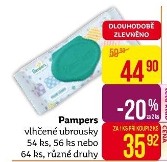 Vlhčené ubrousky dětské Pampers