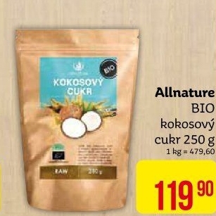 Kokosový cukr bio Allnature