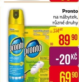 Čisticí prostředky na nábytek Pronto