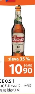Pivo světlý ležák Královská 12° Krušovice