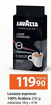 Zrnková káva Espresso Lavazza