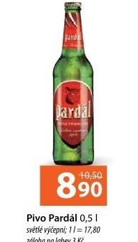 Pivo světlé výčepní 10° Pardál