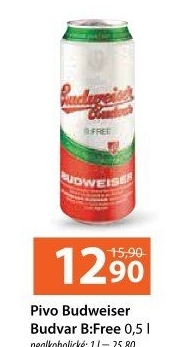 Nealkoholické pivo B:Free Budweiser Budvar