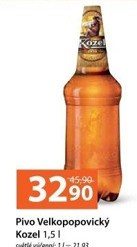 Pivo světlé výčepní 10°Velkopopovický Kozel