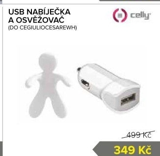 Osvěžovač do auta a adaptér Celly