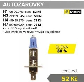 Autožárovky Starline