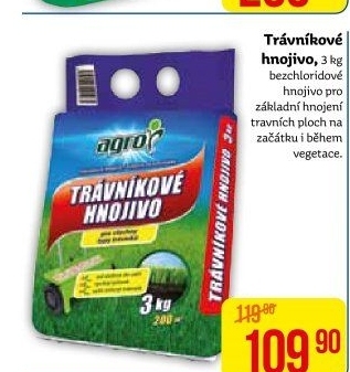 Trávníkové hnojivo Agro