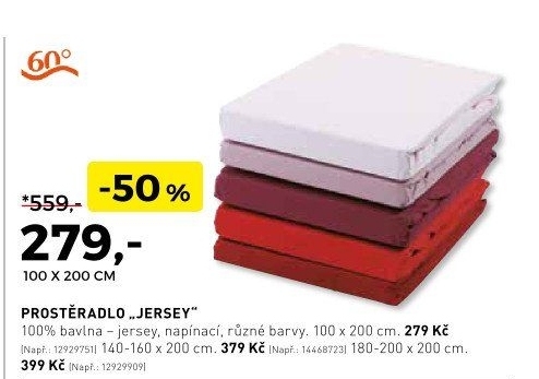 Prostěradlo Jersey