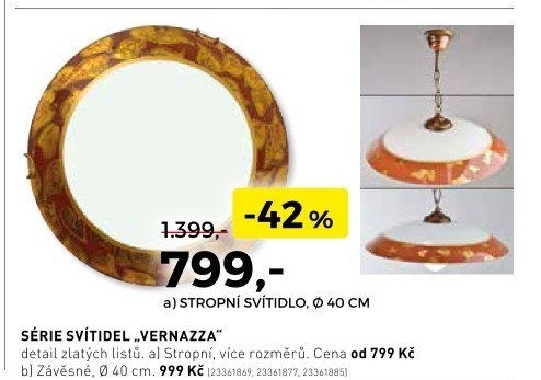 Série svítidel Vernazza